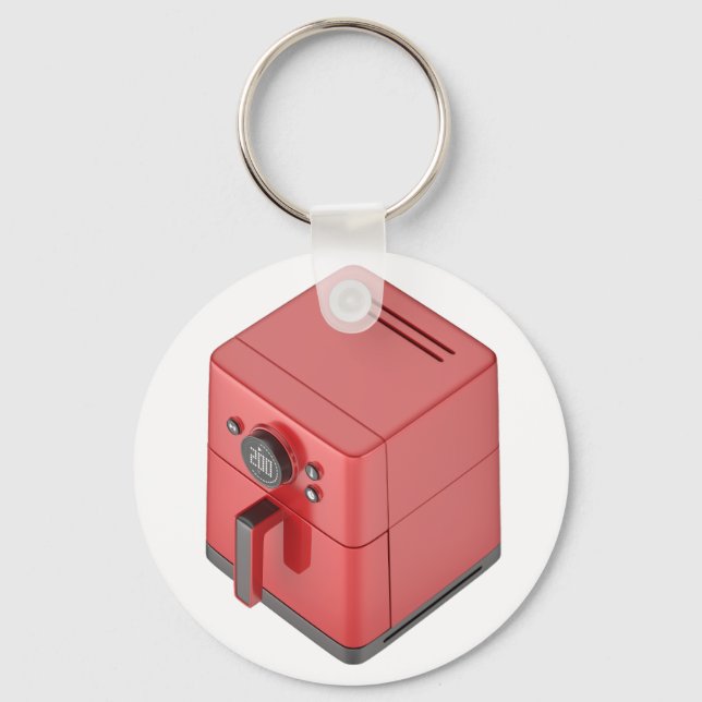 Red air fryer keychain (Front)