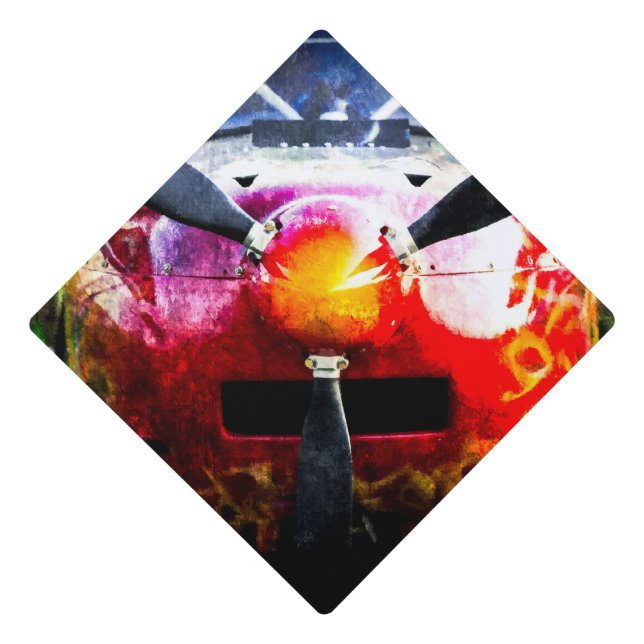 Red Aircraft - Small But Fierce Graduation Cap Topper (Front)