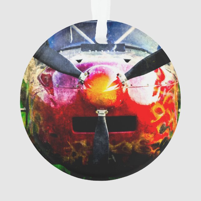 Red Aircraft - Small But Fierce Ornament (Back)