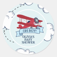 Red Airplane Baby Shower