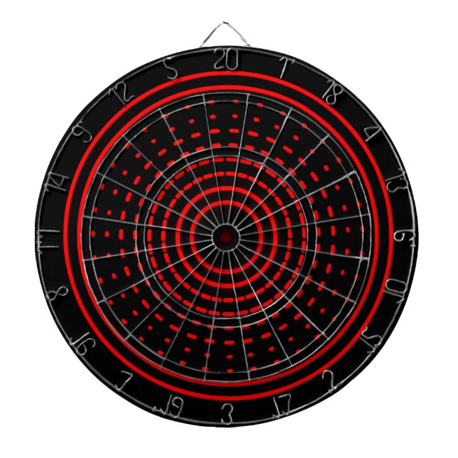 Red Alarm Abstract Gamma Led Light Dartboard (Front)