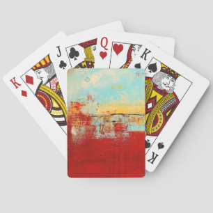 Red Alaskan Abstract Playing Cards