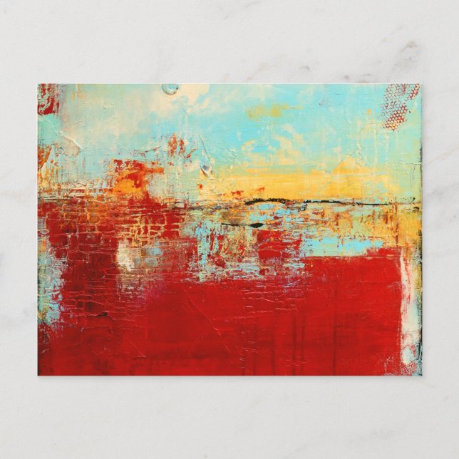 Red Alaskan Abstract Postcard (Front)