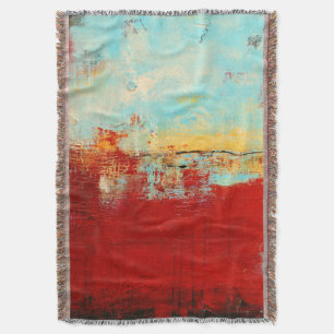 Red Alaskan Abstract Throw Blanket