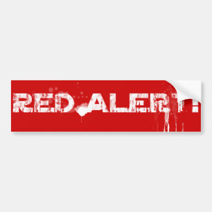 Red Alert! Classic Bumper Sticker