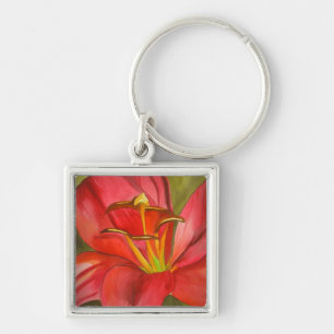 Red Alert lily flower Keychain