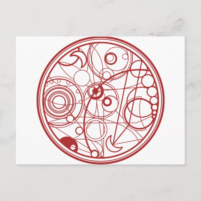 Red Alien Design Postcard (Front)