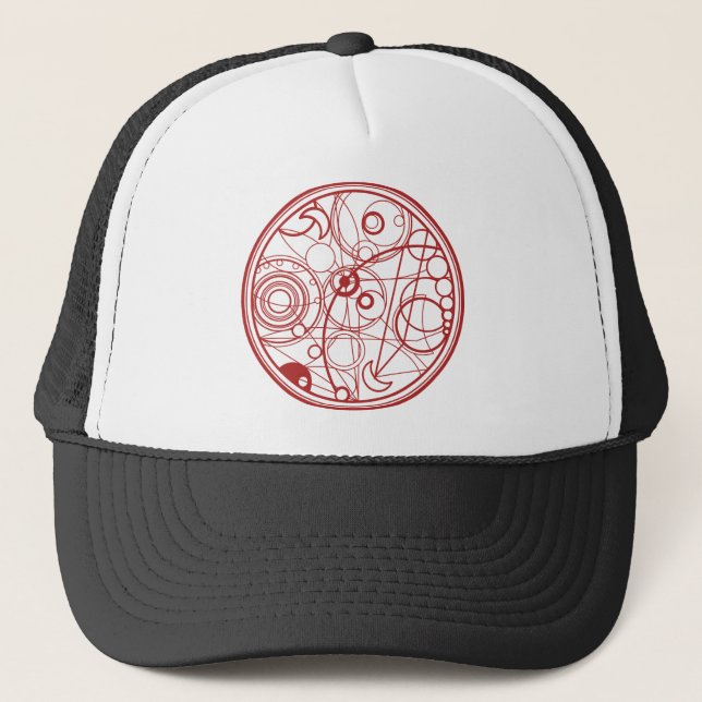 Red Alien Design Trucker Hat (Front)