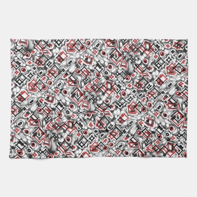 Red All Over Kitchen Towel (Horizontal)