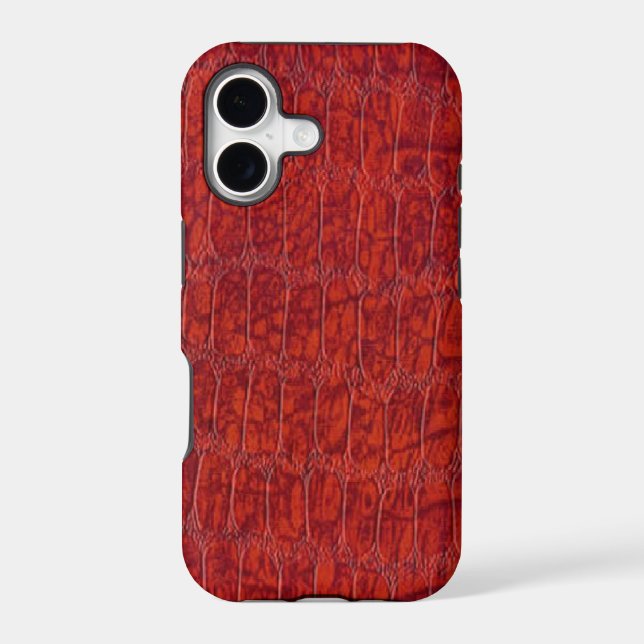 Red Alligator Print Case-Mate iPhone 5 (Back)
