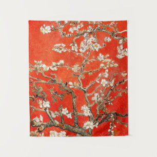 Red Almond Blossoms Vincent Van Gogh Tapestry
