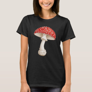 Red Amanita Mushroom Botanical Illustration T-Shirt