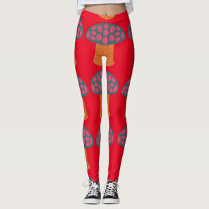 Red Amanita Mushrooms Thunder_Cove  Leggings