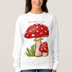 Red Amanita Mushrooms Thunder_Cove Sweatshirt