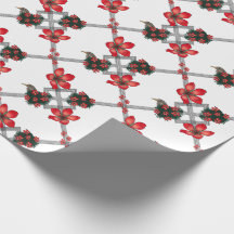 Red Amapola Bird Tropical Wrapping Paper