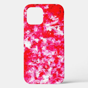 Red Amaranth Petals Painting iPhone 12 Case