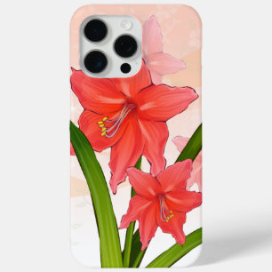 Red Amaryllis Flowers iPhone 15 Pro Max Case