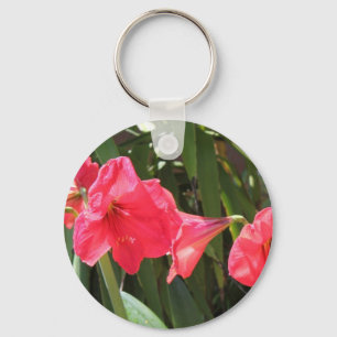 Red Amaryllis Keychain