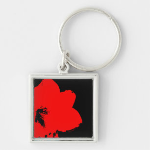 red amaryllis keychain
