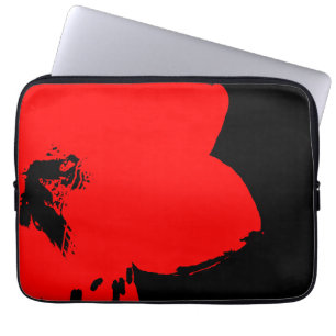 red amaryllis laptop sleeve