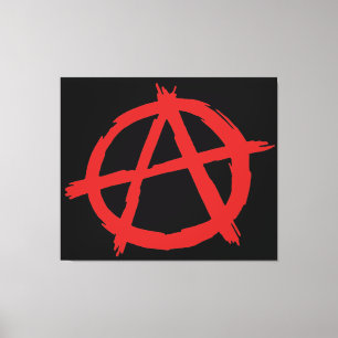 Red Anarchist A Symbol Anarchy Logo Canvas Print