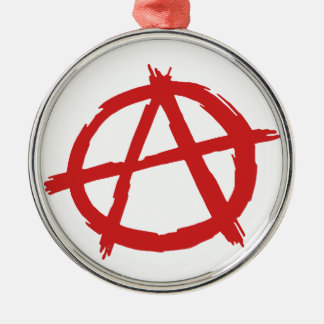 Red Anarchist A Symbol Anarchy Logo Metal Ornament