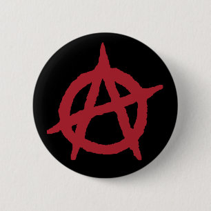 Red Anarchy Symbol 2 Inch Round Button
