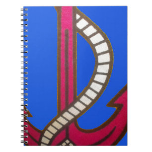 Red Anchor Art Print Notebook