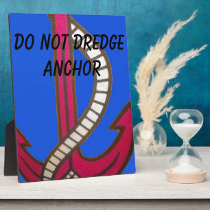 Red Anchor Art Print Plaque