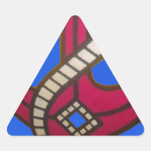 Red Anchor Art Print Triangle Sticker