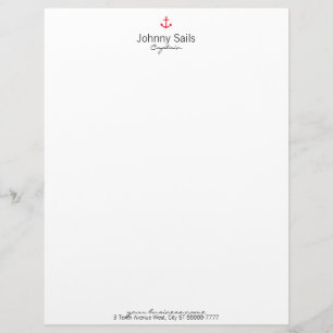 Red Anchor Letterhead