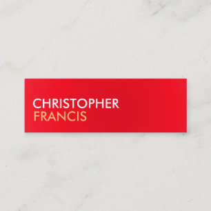 Red and Biege two tone mini cards