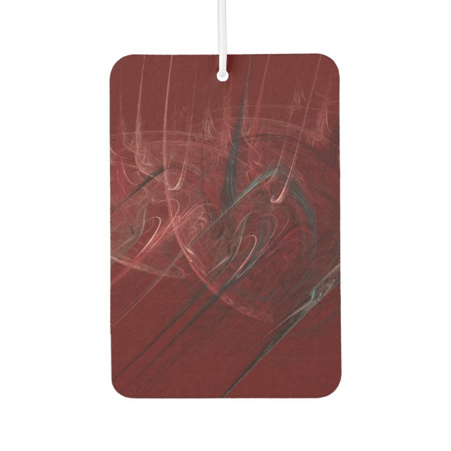Red and Black abstract   Air Freshener (Front)