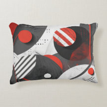 red and black abstract geometric circles