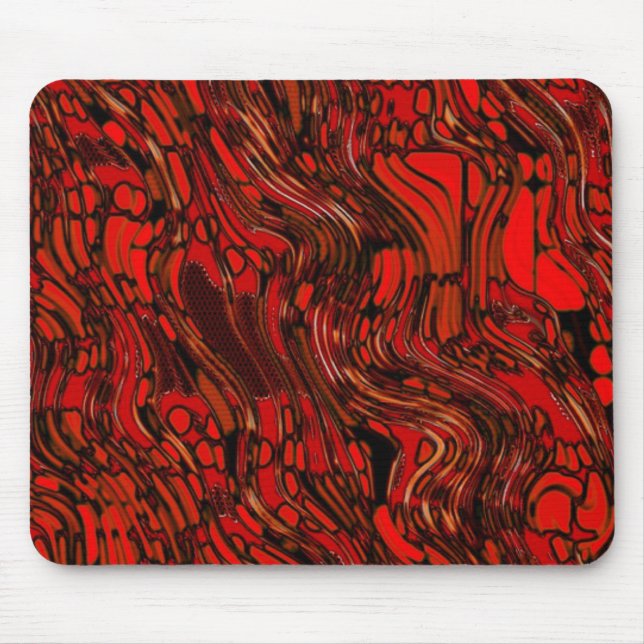 Red And Black Abstract Mouse Pad (Front)