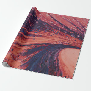 Red and black abstract painting wrapping paper