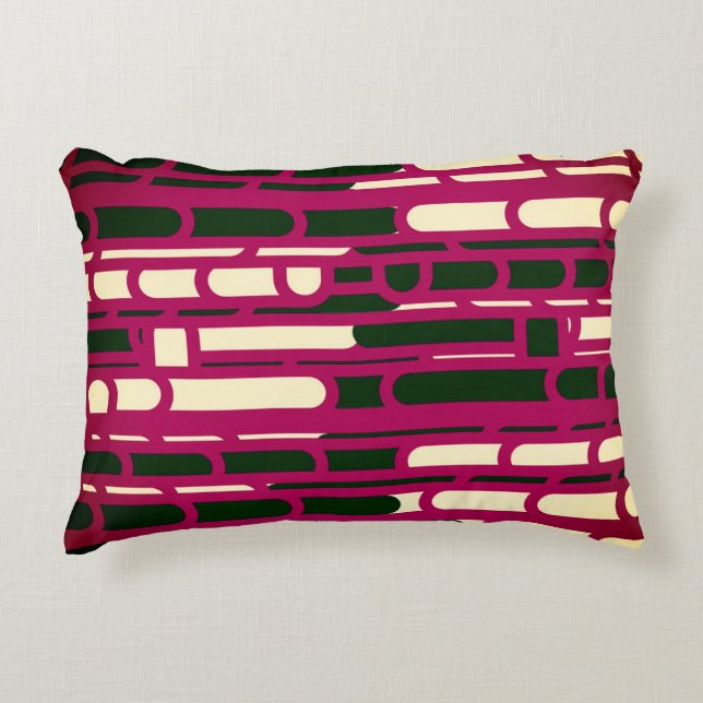 Red and black accent pillow (Front)