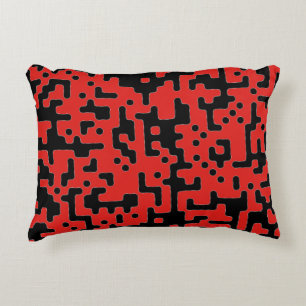 Red and Black Accent Pillow