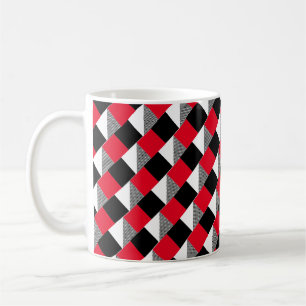red and black aesthetic Modern chequerboard Coffee Mug