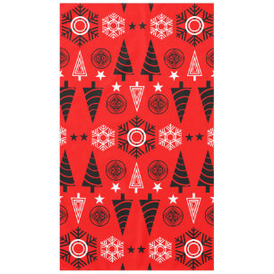  Red And Black Art Nouveau Christmas  Tablecloth