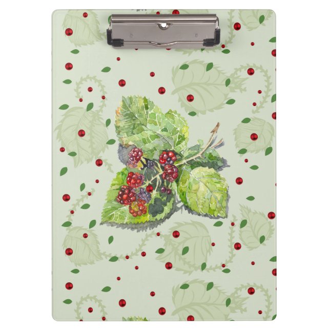 red and black blackberries clipboard (Front)