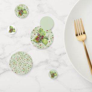 red and black blackberries confetti