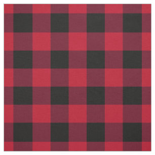 Red and Black Buffalo Check Fabric