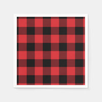 Red and Black Buffalo Check Pattern
