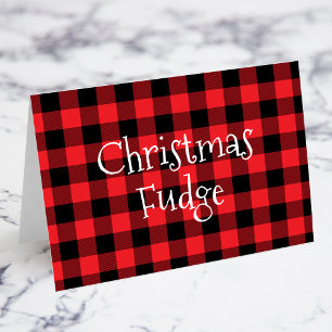 Red and Black Buffalo Plaid Christmas Food Card