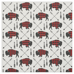 Red and Black Buffalo Plaid Fabric