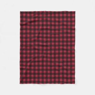 Red and Black Buffalo Plaid Fleece Blanket