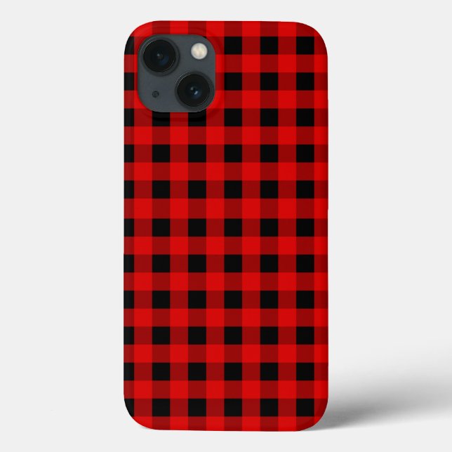 Red and Black Buffalo Plaid Holiday gingham      Case-Mate iPhone Case (Back)