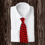 Red and Black Buffalo Plaid Tie, Rustic fashion Tie<br><div class="desc">Neck Tie: Rustic fashion tie featuring red and black buffalo plaid pattern.</div>