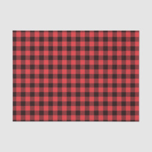 Red and Black Buffalo Plaid Tissue Paper